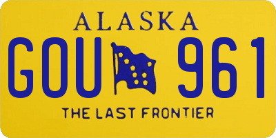 AK license plate GOU961
