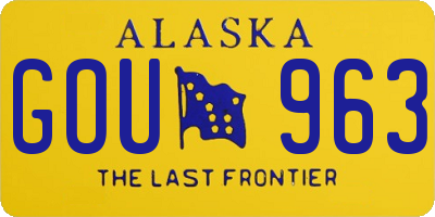 AK license plate GOU963