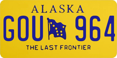 AK license plate GOU964