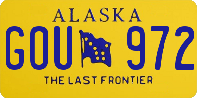 AK license plate GOU972