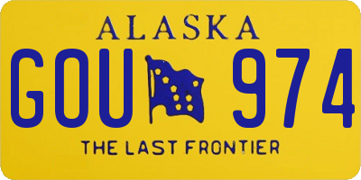AK license plate GOU974