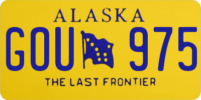 AK license plate GOU975