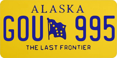 AK license plate GOU995