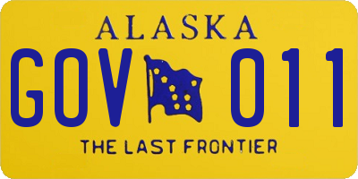 AK license plate GOV011