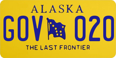 AK license plate GOV020