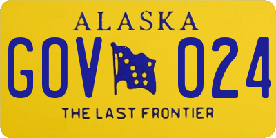 AK license plate GOV024