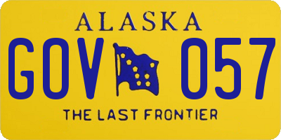 AK license plate GOV057