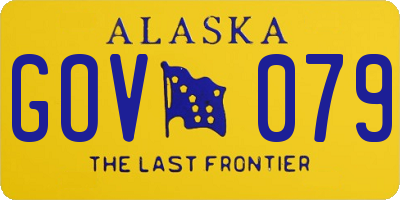 AK license plate GOV079