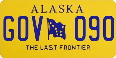 AK license plate GOV090