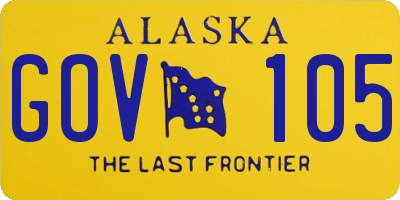 AK license plate GOV105