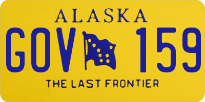 AK license plate GOV159