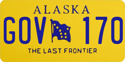 AK license plate GOV170