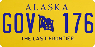 AK license plate GOV176