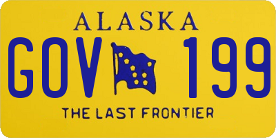 AK license plate GOV199