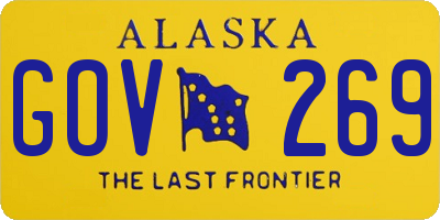 AK license plate GOV269