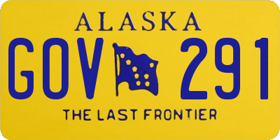 AK license plate GOV291