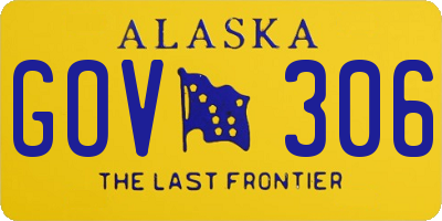 AK license plate GOV306