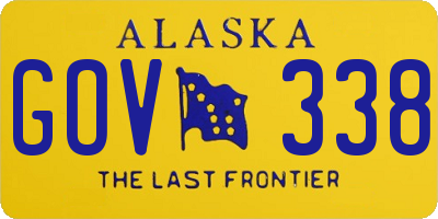 AK license plate GOV338