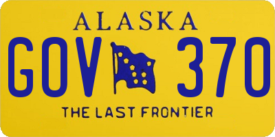 AK license plate GOV370