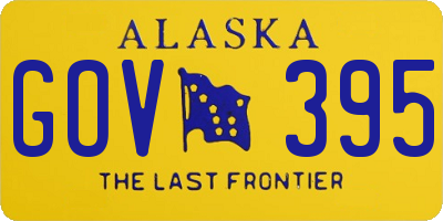 AK license plate GOV395