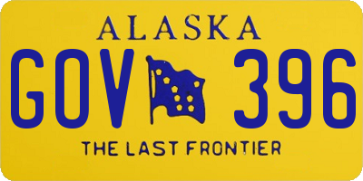 AK license plate GOV396