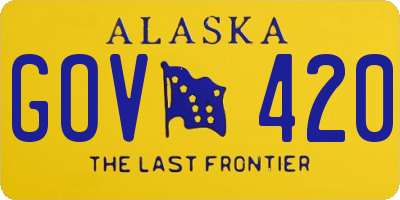 AK license plate GOV420