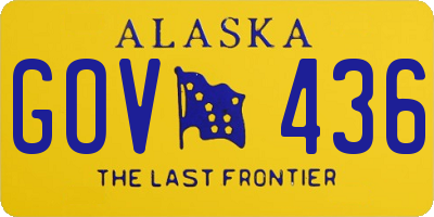 AK license plate GOV436