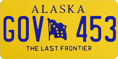 AK license plate GOV453