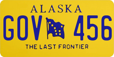 AK license plate GOV456