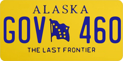AK license plate GOV460