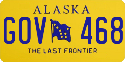 AK license plate GOV468