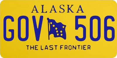 AK license plate GOV506