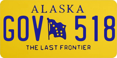AK license plate GOV518