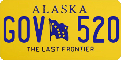 AK license plate GOV520