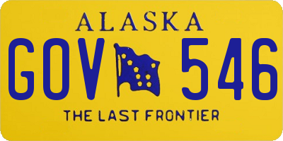 AK license plate GOV546