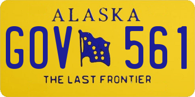 AK license plate GOV561