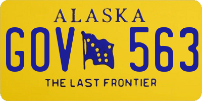 AK license plate GOV563