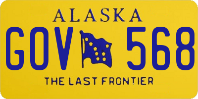 AK license plate GOV568