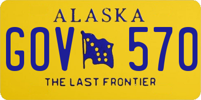 AK license plate GOV570