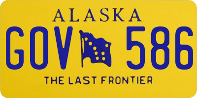 AK license plate GOV586