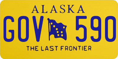 AK license plate GOV590