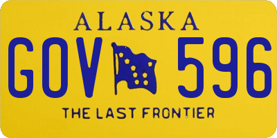 AK license plate GOV596