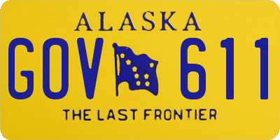 AK license plate GOV611
