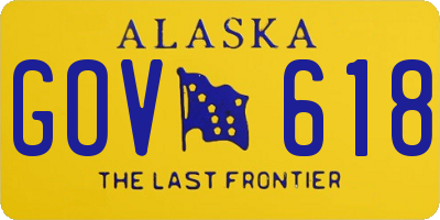 AK license plate GOV618
