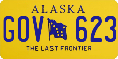 AK license plate GOV623