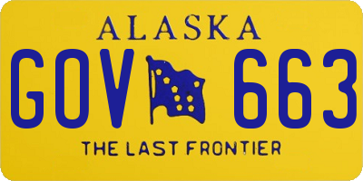 AK license plate GOV663