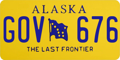 AK license plate GOV676