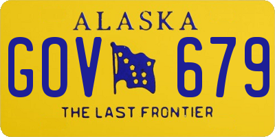 AK license plate GOV679