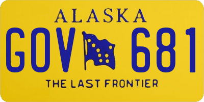 AK license plate GOV681