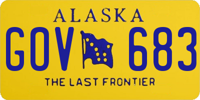 AK license plate GOV683